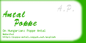 antal poppe business card